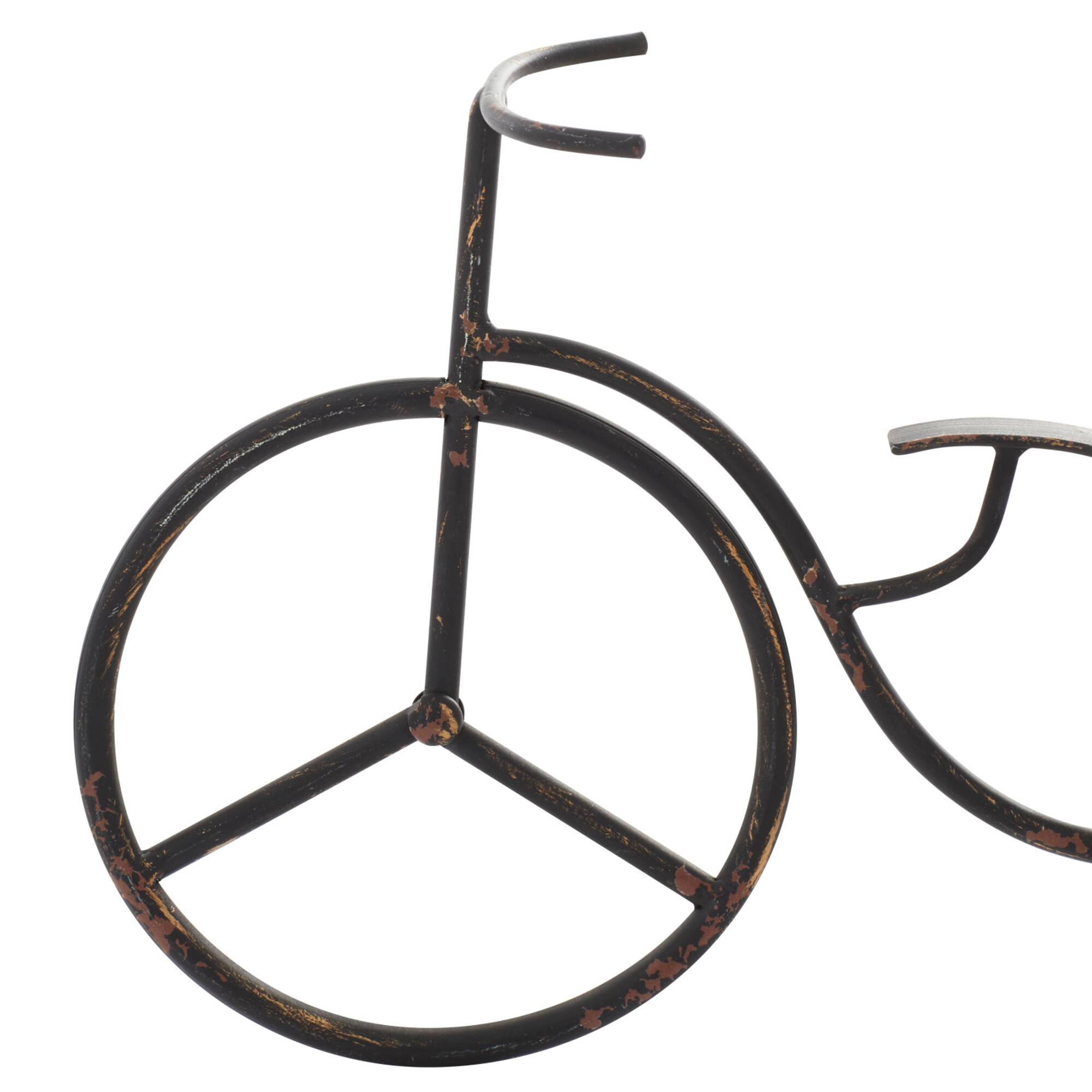 15" Black Metal Farmhouse Bicycle Clock